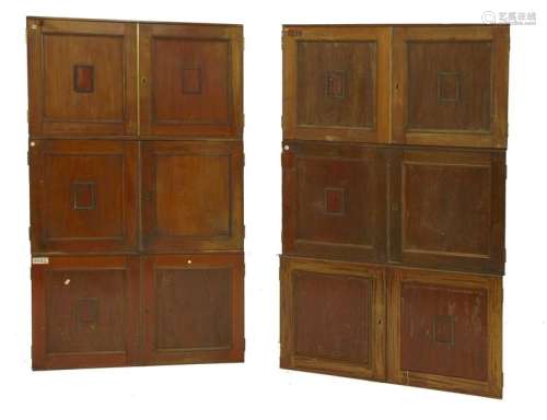 Six 'Natural History Museum' mahogany cabinets, la…