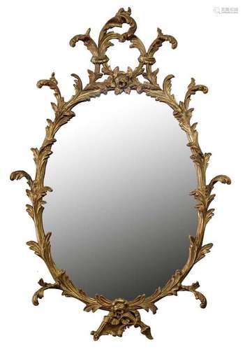 A George III carved giltwood wall mirror, in the m…