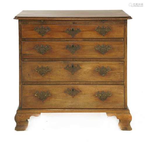 A mahogany chest of drawers, 18th century, the top…