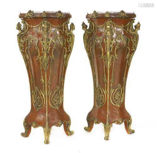 A pair of Louis XVI style pedestals, 20th century,…