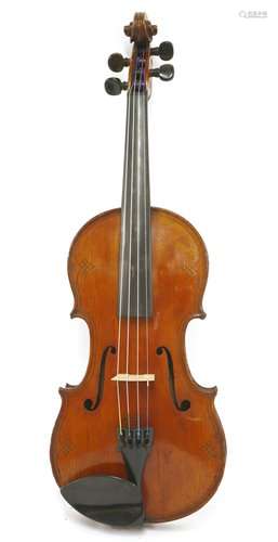 A German violin, late 19th century, with double pu…