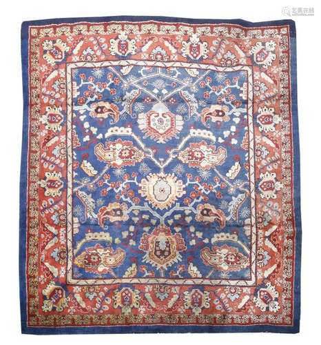 A good Turkish carpet, the central panel with styl…