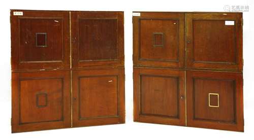 Four 'Natural History Museum' mahogany cabinets, l…