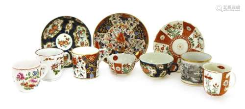 A Worcester Old Japan pattern trio, c.1770, a Worc…