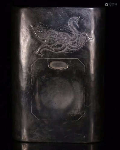 A DUAN STONE CARVED PHOENIX PATTERN INK SLAB