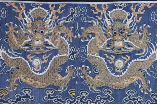 Silk Embroidered 'Dragon' Panel