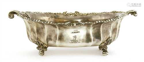 A silver bowl,