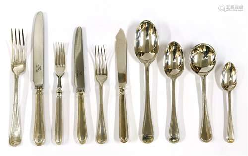 A matched twelve-setting canteen of flatware and cutlery,