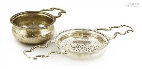 Two Georgian silver lemon-squeezers,