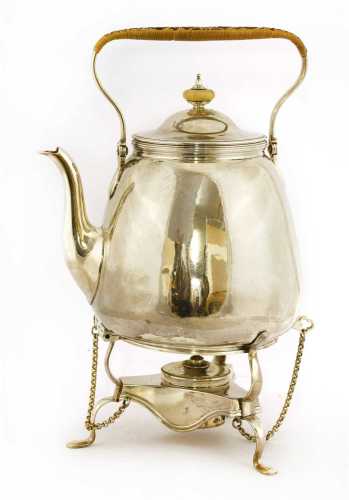 A George III silver kettle