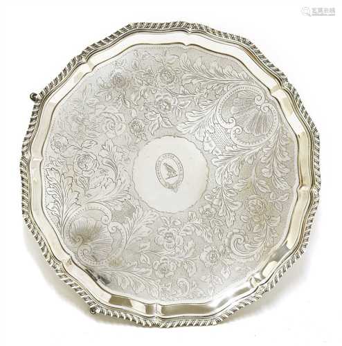 A large silver salver