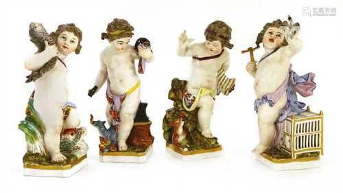 A set of four Berlin porcelain figures