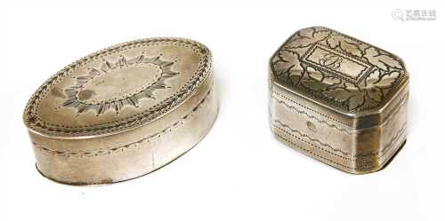 A George III silver nutmeg grater,