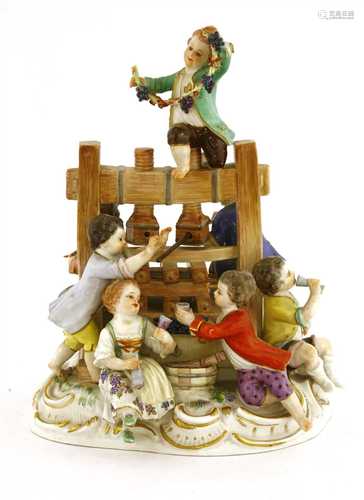 A Meissen bacchanalian group,