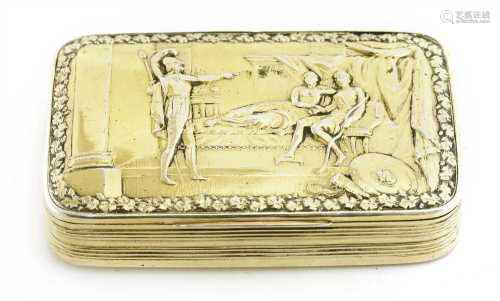 A George III silver gilt snuff box
