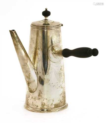 An American silver coffee pot,
