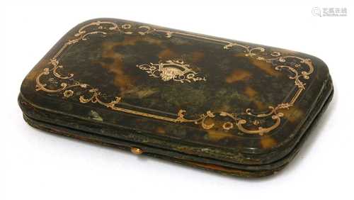 A tortoiseshell purse