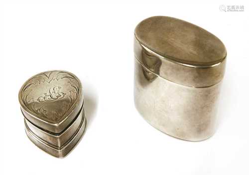 A large Victorian silver nutmeg grater,