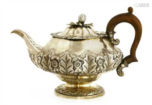A William IV silver teapot