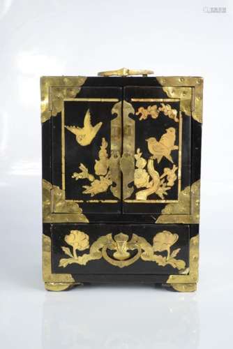 A Chinese miniature cabinet.