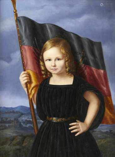 Kempf, HeinrichMainz 1814 - 185276 x 56 cmPortrait des Richard Andree als Kind in dunklem Gewand mit