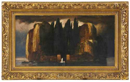 Böcklin, Arnold (nach)Basel 1827 - San Donenico 190173 x 135 cmDie Toteninsel. Öl/Lwd./Lwd.Böcklin