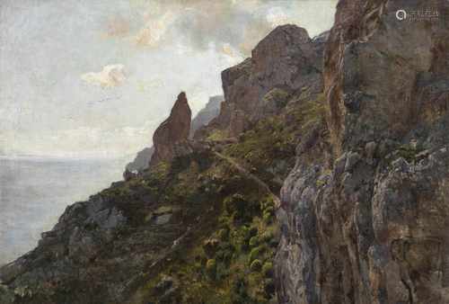 Reiniger, OttoStuttgart 1863 - Tachensee/Korntal 190976 x 110 cmLanschaft auf Capri. Öl/Lwd.,