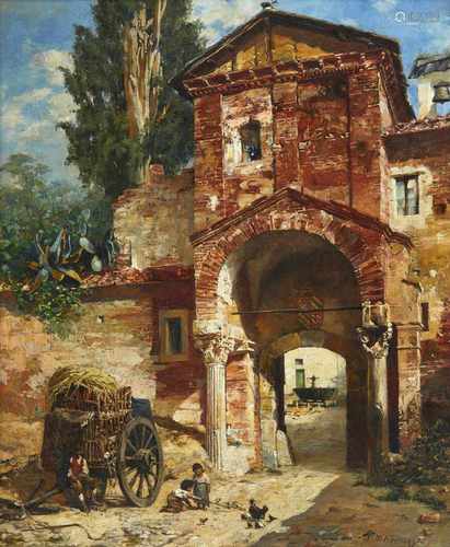 Herwegen-Manini, Veronica MariaMünchen 1851 - Malcesine 193365 x 52 cmTorhaus zu einem italienischen