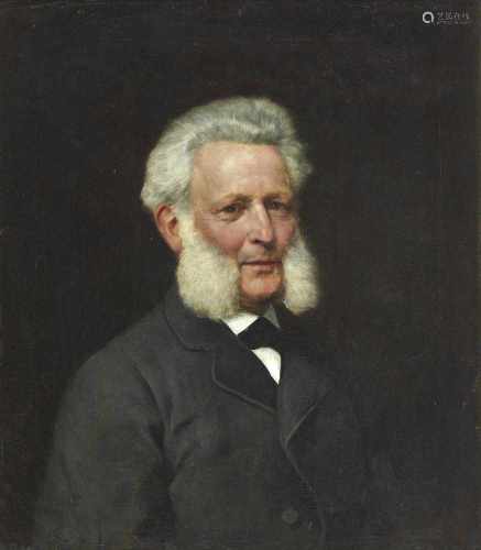 Keller, FerdinandKarlsruhe 1842 - Baden-Baden 192270 x 60 cmBildnis eines Herrn mit grauem