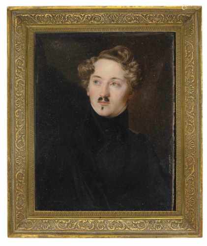 Holder, Johann MichaelHildritzhausen 1796 - 1861 Stuttgart13,5 x 11 cmPortrait eines jungen Herrn in