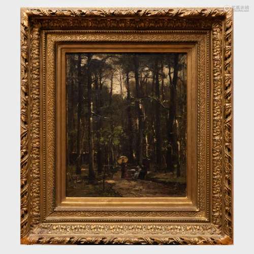 Mihaly Von Munkacsy (1844-1909): A Stroll in the Woods