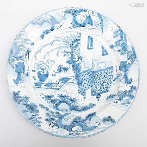 Dutch Delft Blue and White Dish