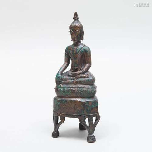 Thai Bronze Seated Buddha