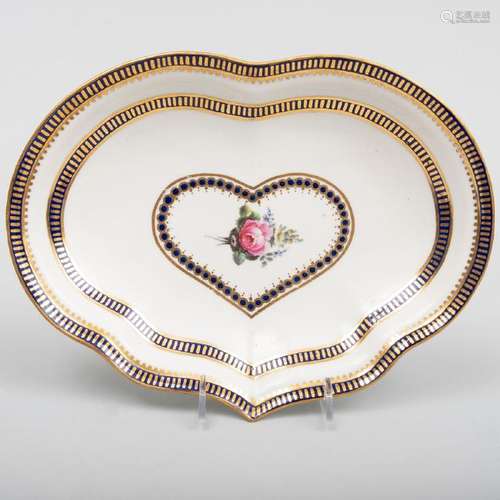 Derby Porcelain Heart Shaped Dish