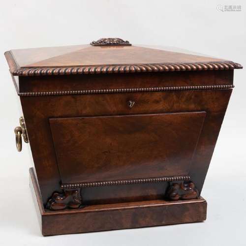 Regency Carved Mahogany Wine Cooler