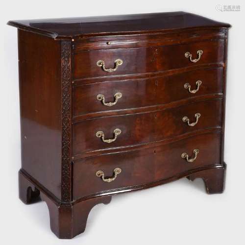 George III Serpentine Small Chest of Drawers