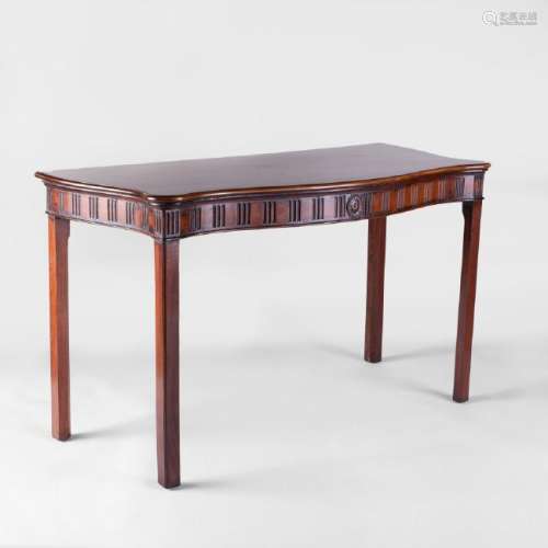 George III Mahogany Serpentine-Fronted Serving Table