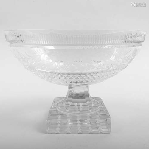 Georgian Anglo Irish Cut Glass Centerbowl