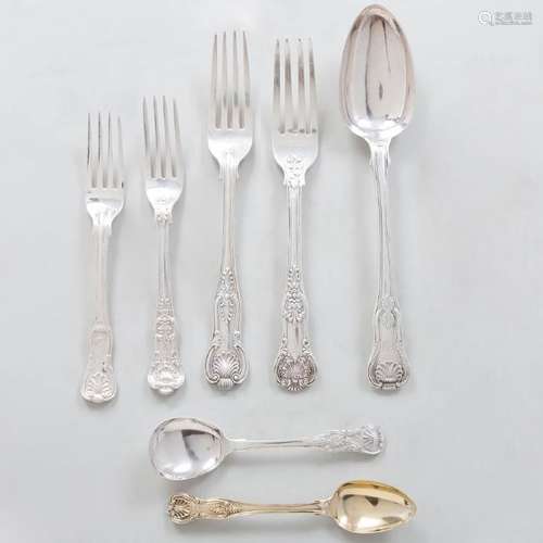 Assembled George IV and Victorian Silver Flatware