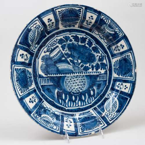 Dutch Delft Blue and White Dish