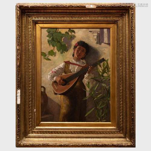 Atrributed to Edwin Harris (1855-1906): Gypsie Guitar