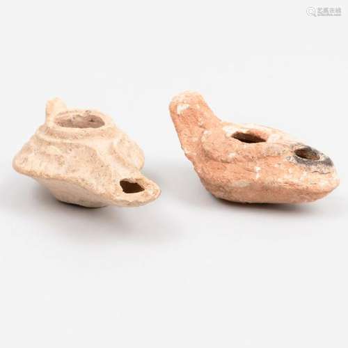 Two Roman Terracotta Oil Lamps