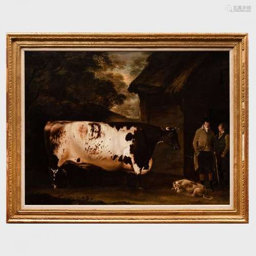 Thomas Weaver (1774-1843): A Bull and Figures Outsid