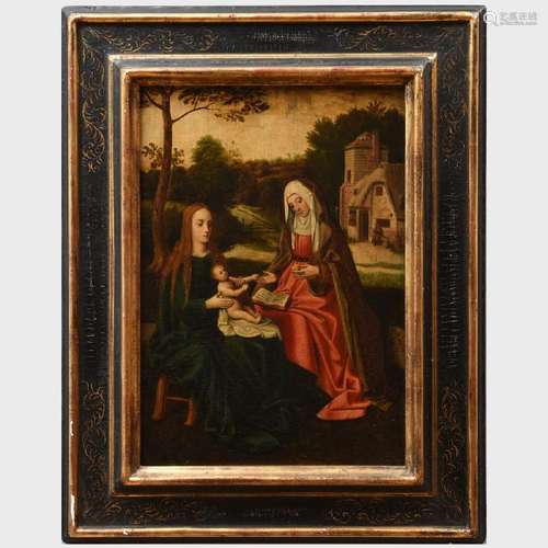 European School: Madonna and Child with Saint Anne in a