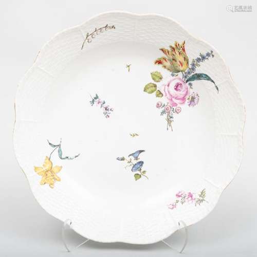 Meissen Porcelain Large Shaped Circular Serving Dish