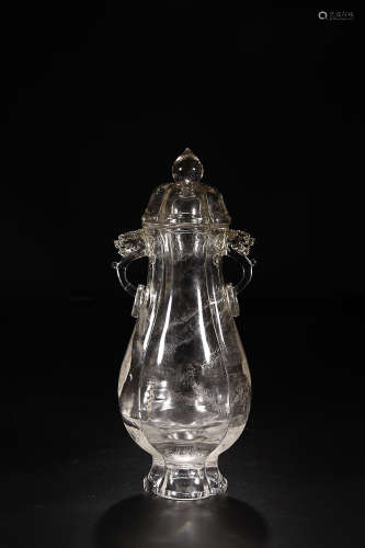 CRYSTAL CAPPING VASE