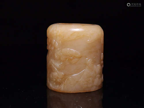 HETIAN JADE ALANDSCAPE CARVING PENDANT