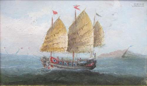 19th century Two small marine paintings