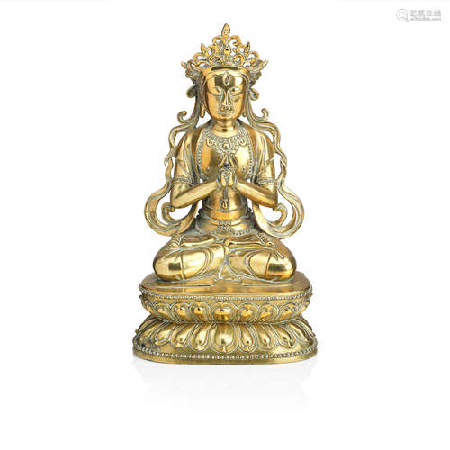 Sino-Tibetan A bronze Bodhisattva