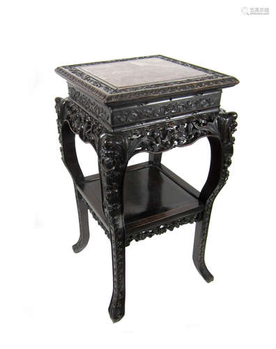 Late 19th century A blackwood tea table